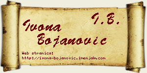 Ivona Bojanović vizit kartica